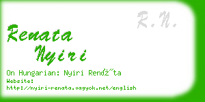 renata nyiri business card